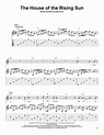 The House Of The Rising Sun Sheet Music | The Animals | Solo Guitar