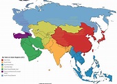 Map Of Asia With Countries Labeled For Kids | Map of Atlantic Ocean Area