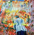 The Street Enters the House, 1911 - Umberto Boccioni - WikiArt.org