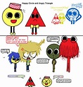 Happy Circle and Angry Triangle by Chartreuse-Caff on DeviantArt