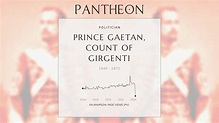 Prince Gaetan, Count of Girgenti Biography - Count of Girgenti | Pantheon