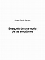 Sartre, Jean Paul - Bosquejo de la teoría de las emociones | PDF ...
