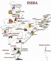 La India mapa turístico - mapa Turístico de la India (en el Sur de Asia ...