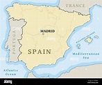 Madrid Karte Lage. Finden Stadt auf der Karte von Spanien - Vector ...
