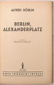 berlin alexanderplatz von doeblin alfred, Erstausgabe - ZVAB