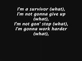 Destiny's Child - Survivor Lyrics - YouTube