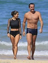 Julian McMahon takes a dip with wife Kelly Paniagua at a Gold Coast ...