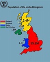 Population of different regions/countries of the United Kingdom Credi ...