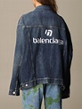 BALENCIAGA: denim jacket in oversized denim | Jacket Balenciaga Women ...
