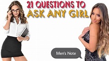 21 questions to ask any girl - YouTube