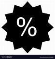 Discount icon flat design style Royalty Free Vector Image