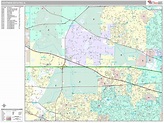 Hoffman Estates Illinois Wall Map (Premium Style) by MarketMAPS