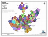 Mapa para imprimir de Jalisco Mapa en color de los municipios de ...