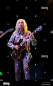 Steve Howe of British progressive rock band Yes performing at the Clyde ...