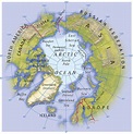 Digital Illustration Of Map Showing Position Of Arctic Ocean And ...