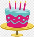 pastel de cumpleaños de dibujos animados vector material Imagen ...