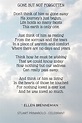 Gone But Not Forgotten Funeral Poem | Funeral poems, Funeral readings ...
