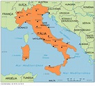 Blog de Geografia: Mapa da Itália