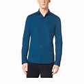 Lyst - Michael Kors Slim-fit Stretch-cotton Shirt in Blue for Men