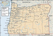 Printable Oregon Map With Cities