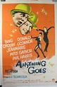 ANYTHING GOES, Original Bing Crosby Movie Poster - Original Vintage ...