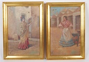 Sold Price: Jose Ruiz y Blasco Senorita Paintings - August 6, 0118 12: ...