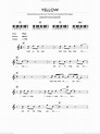 Coldplay - Yellow sheet music (intermediate) for piano solo (chords ...