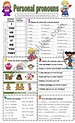 Personal pronouns - ESL worksheet by vampire.girl.22