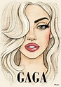 Gaga drawing | Pop art comic, Vintage pop art, Celebrity drawings