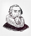 Johannes Kepler Vector Sketch Portrait Isolated Editorial Photography ...