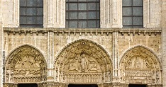 Pórtico Real de la catedral de Chartres, arquitectura gótica, Francia ...