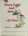 Green Eggs and Ham | Seuss Dr | First edition, first issue