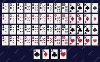 Mazo completo de cartas para jugar al poker y al casino. | Vector Premium