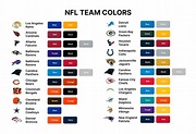 NFL Team Colors & Codes - Eggradients.com