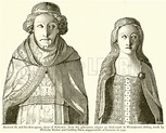 Richard II and his First Queen, Anne of Bohemia stock image | Look and ...