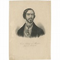 Antique Portrait of Carlos Luis María Fernando de Borbón y Braganza