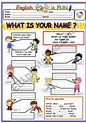 WHAT IS YOUR NAME? - ESL worksheet by bburcu