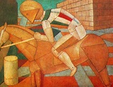 cheval et motard de Carlo Carrà (1881-1966, Italy) | Reproductions De ...