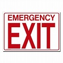 Lynch Sign 14 in. x 10 in. Decal Red on White Sticker Emergency Exit ES ...