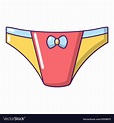 Underpants girl icon cartoon style Royalty Free Vector Image