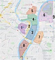 Carte de lyon et ses arrondissements » Voyage - Carte - Plan