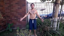 Nathan Kress Shirtless & Flexing His Muscles - YouTube