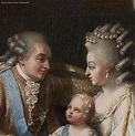 (Detail) Louis XVI and Marie Antoinette and the Dauphin, from a painting of the members of the ...