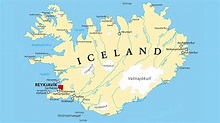 Mapa político de Islandia