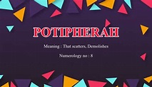 Potipherah Name Meaning