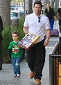 Christmas has come early! Mark Wahlberg treats his mini me son to toys ...