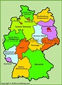 Administrative map of Germany - Ontheworldmap.com