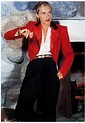 “Slim” Keith at home in outfit she designed herself, photo by John ...