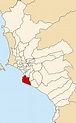 Map of Lima Highlighting Chorrillos - MapSof.net