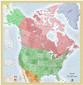 USA and Canada Wall Map | Maps.com.com
